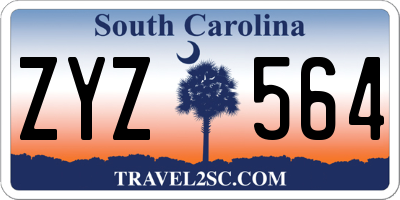 SC license plate ZYZ564