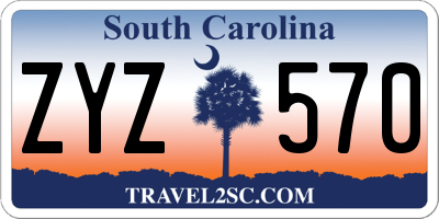 SC license plate ZYZ570