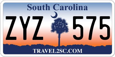 SC license plate ZYZ575