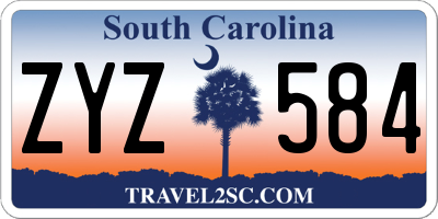 SC license plate ZYZ584