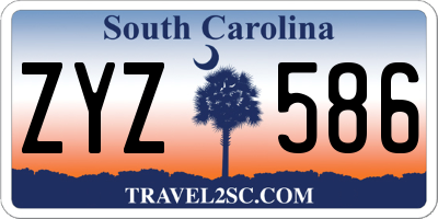 SC license plate ZYZ586