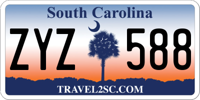SC license plate ZYZ588