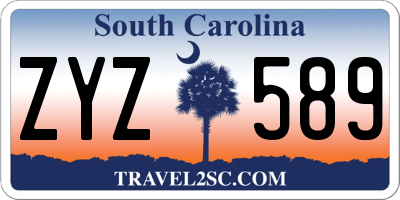 SC license plate ZYZ589