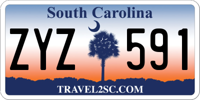 SC license plate ZYZ591