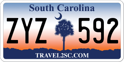 SC license plate ZYZ592