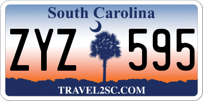 SC license plate ZYZ595