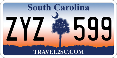 SC license plate ZYZ599
