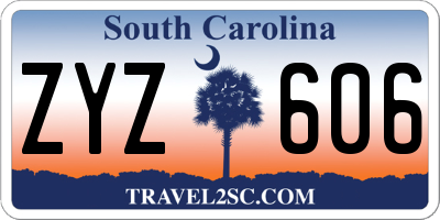 SC license plate ZYZ606