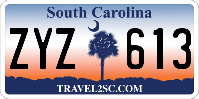 SC license plate ZYZ613