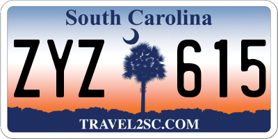 SC license plate ZYZ615