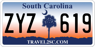 SC license plate ZYZ619