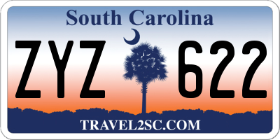 SC license plate ZYZ622