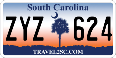 SC license plate ZYZ624
