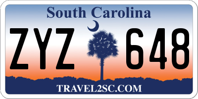 SC license plate ZYZ648