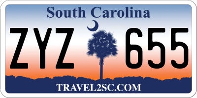 SC license plate ZYZ655