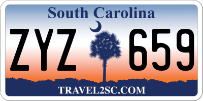 SC license plate ZYZ659