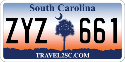 SC license plate ZYZ661