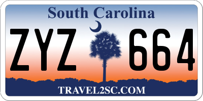 SC license plate ZYZ664
