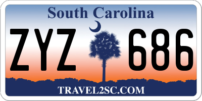 SC license plate ZYZ686