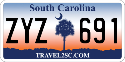 SC license plate ZYZ691