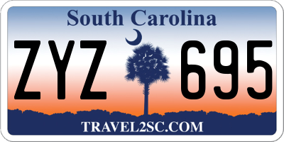 SC license plate ZYZ695