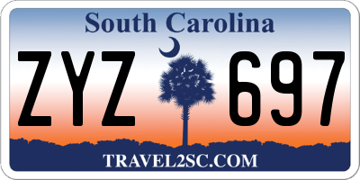 SC license plate ZYZ697