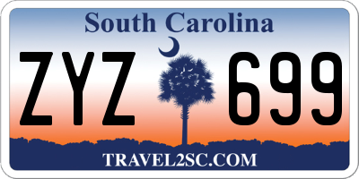 SC license plate ZYZ699