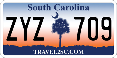 SC license plate ZYZ709