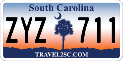 SC license plate ZYZ711