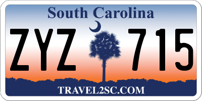 SC license plate ZYZ715
