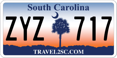 SC license plate ZYZ717