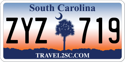 SC license plate ZYZ719