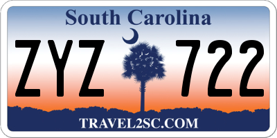SC license plate ZYZ722