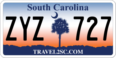 SC license plate ZYZ727