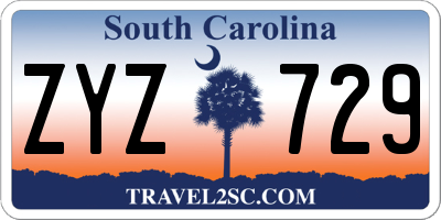 SC license plate ZYZ729