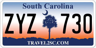 SC license plate ZYZ730