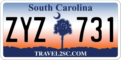 SC license plate ZYZ731