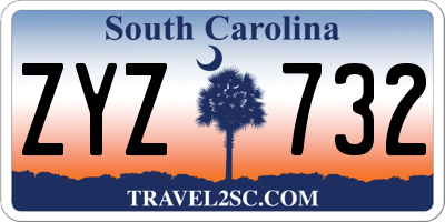 SC license plate ZYZ732