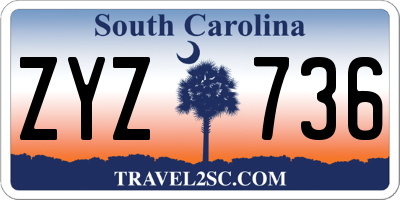 SC license plate ZYZ736