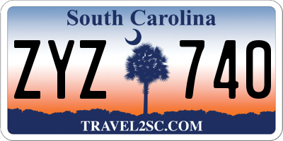 SC license plate ZYZ740