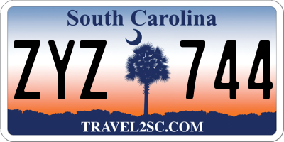 SC license plate ZYZ744