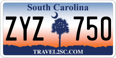 SC license plate ZYZ750