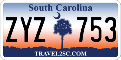 SC license plate ZYZ753