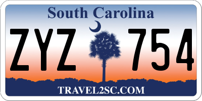 SC license plate ZYZ754