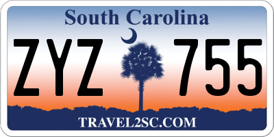 SC license plate ZYZ755