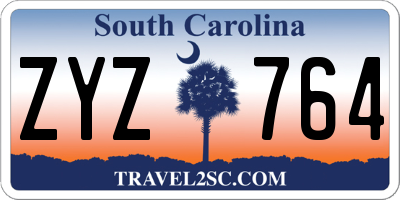 SC license plate ZYZ764