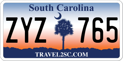 SC license plate ZYZ765