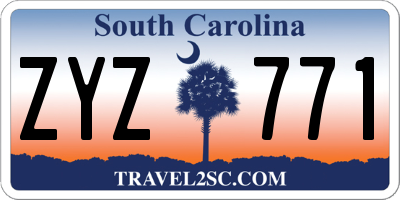 SC license plate ZYZ771