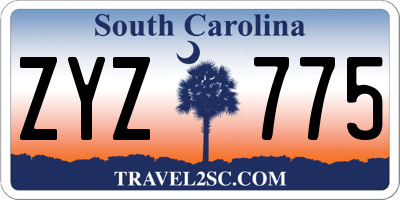 SC license plate ZYZ775