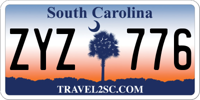 SC license plate ZYZ776